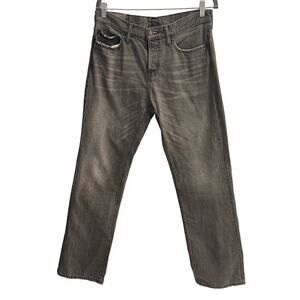Abercrombie and Fitch 31 x 32 Gray Denim Jeans Regular Cut Distressed Seams